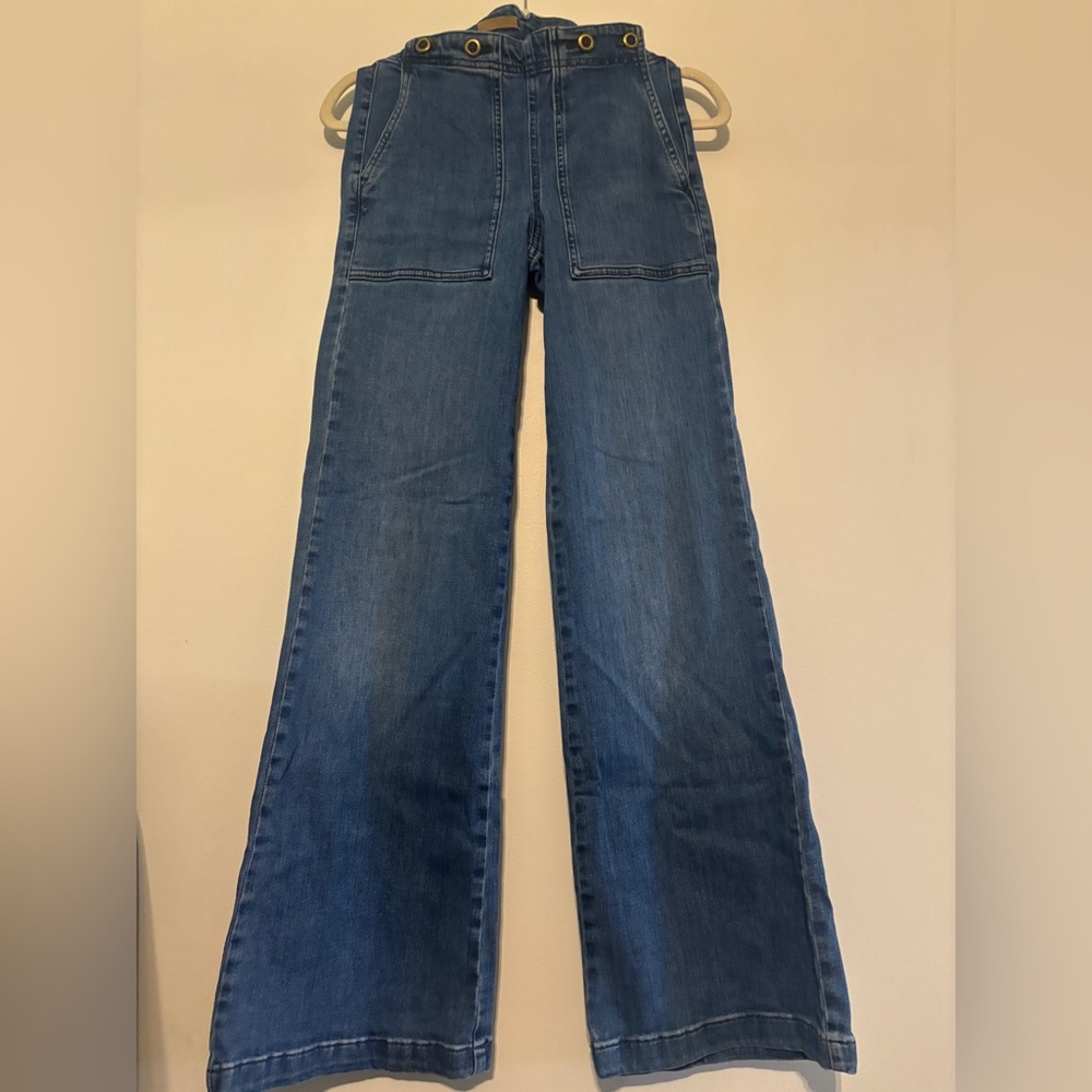 Women's Blue Wide-Leg Jeans